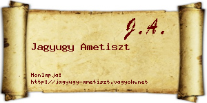 Jagyugy Ametiszt névjegykártya